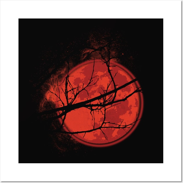 Red Moon Wall Art by chunkydesign